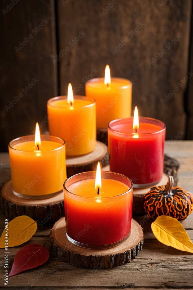 Autumnal Candle Arrangement Autumnal Candle Arrangement