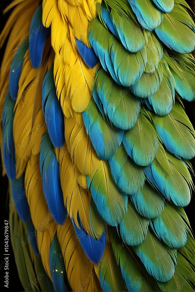 Obraz premium Close-up of vibrant feathers