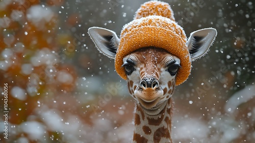 close up of a head of a giraffe photo