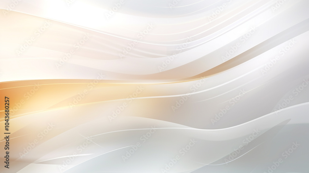 Obraz premium Light beige on white background backgrounds pattern silk. A white wall with a wave pattern.