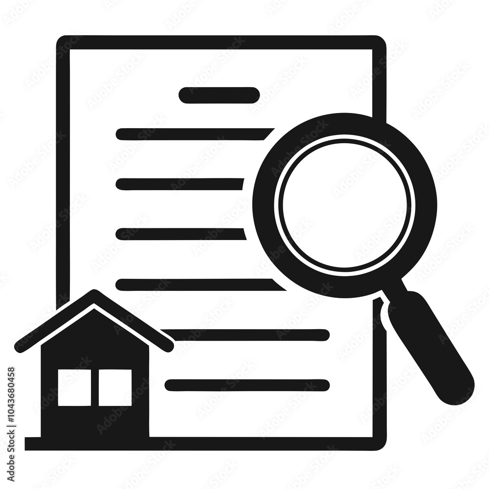 magnifying glass with document magnifying glass with document