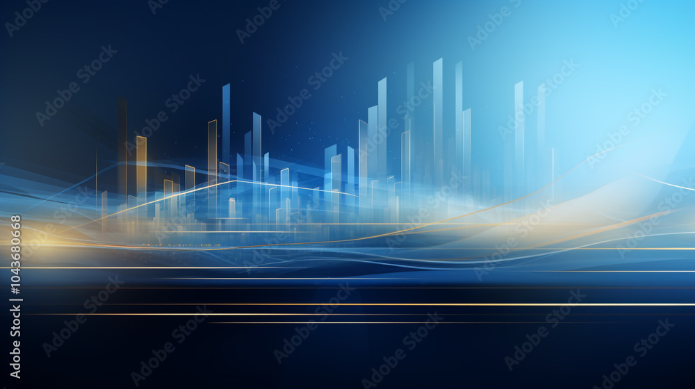 Blue technology style background, Future Cityscape - A Vision of Tomorrow's Urban Tech. Blue technology style background, Future Cityscape - A Vision of Tomorrow's Urban Tech.