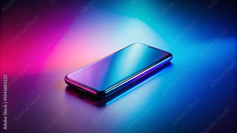 Modern Smartphone on Gradient Background Modern Smartphone on Gradient Background