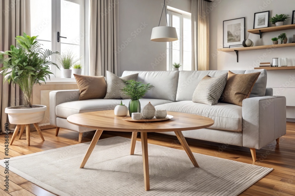 Fototapeta premium modern living room with furniture