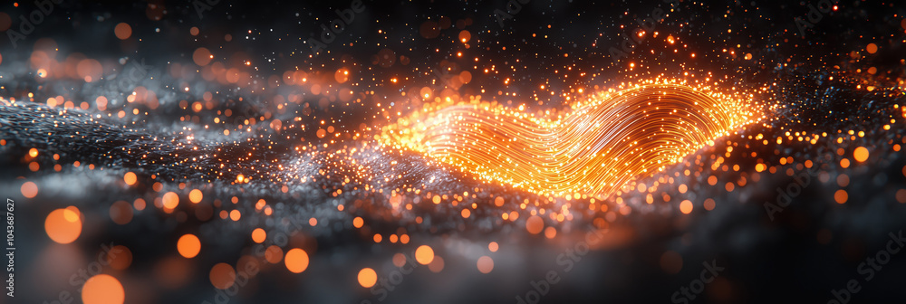 Abstract Orange Light Waves Representing Connection and Unity in a Digital Design Abstract Orange Light Waves Representing Connection and Unity in a Digital Design