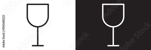 Collection of icons of glasses for various drinks in flat form. Several glass icons of beer, wine, alcohol, brandy, martini, champagne, Vector illustration isolated on transparent background. Eps10