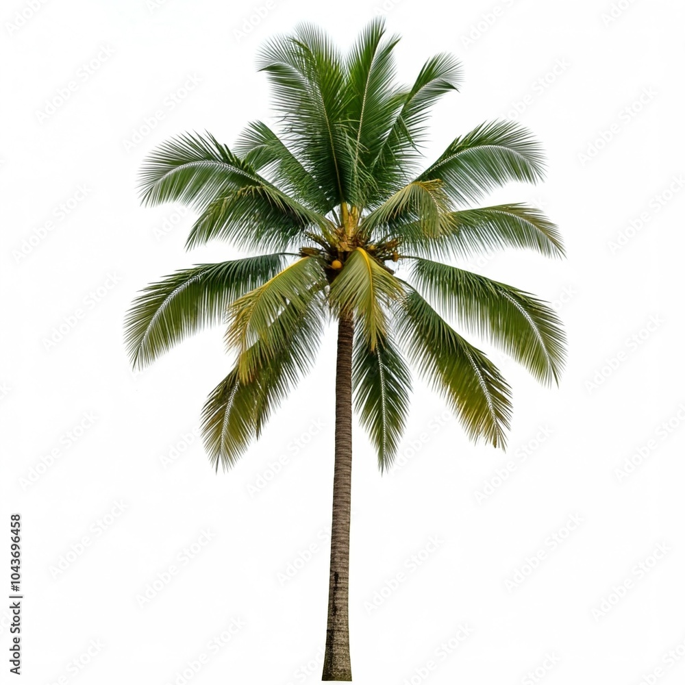 Coconut palm tree isolated on white Coconut palm tree isolated on white