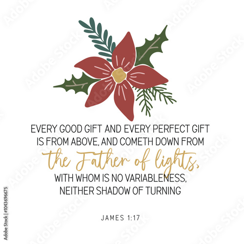 Christmas verse, Christmas holiday vector, Bible verse text vector, Printable scripture text, Bible text art vector	