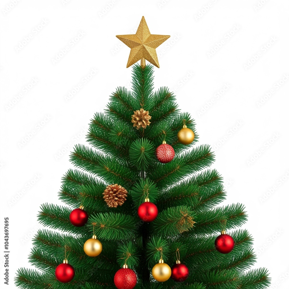 Christmas tree isolated on white Christmas tree isolated on white