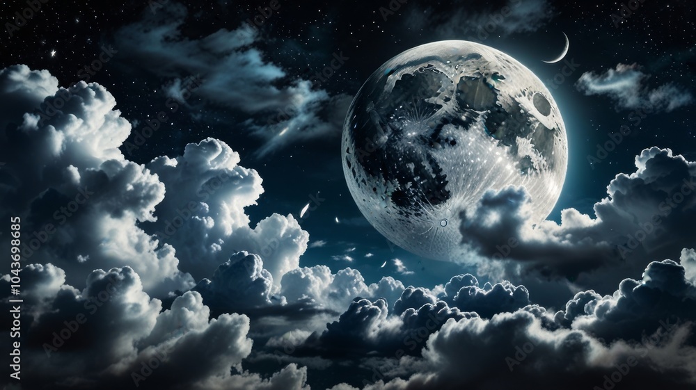 moon and clouds in dream moon and clouds in dream
