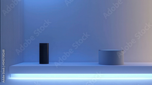 Sleek 3D Rendered Product Display Stand Design