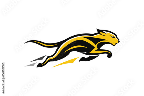 Cheetah and Tiger Logo Vector Illustration  Fierce and Powerful Big Cat Design for Wildlife and Sport Branding
