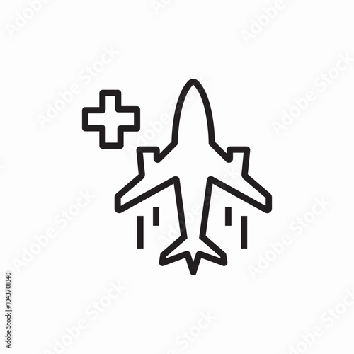 air ambulance icon sign vector