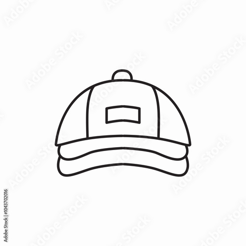 baseball cap icon sign vector
