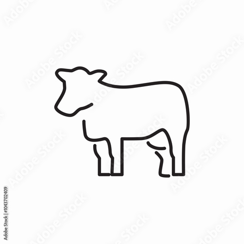 dairy cow icon sign vector