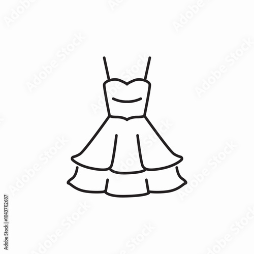 elegant dress icon sign vector