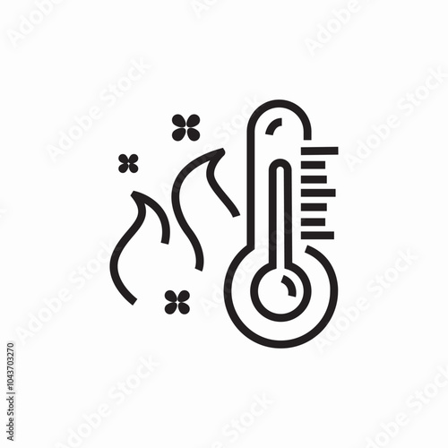 high thermometer icon sign vector photo