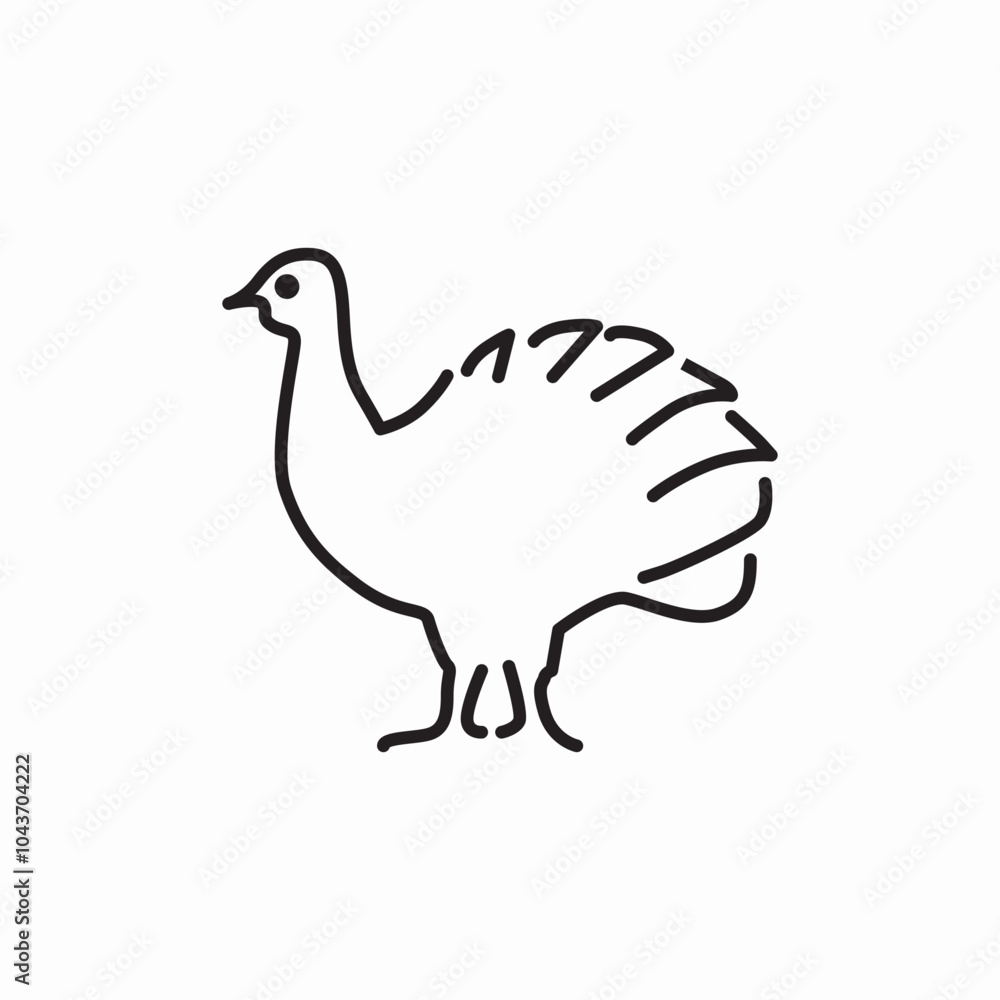 turkey bird icon sign vector turkey bird icon sign vector