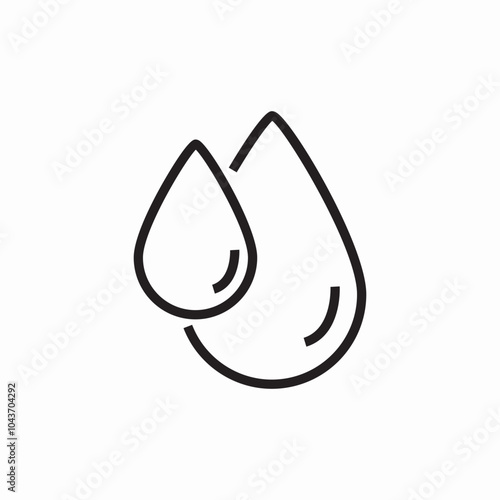 two drops icon sign vector