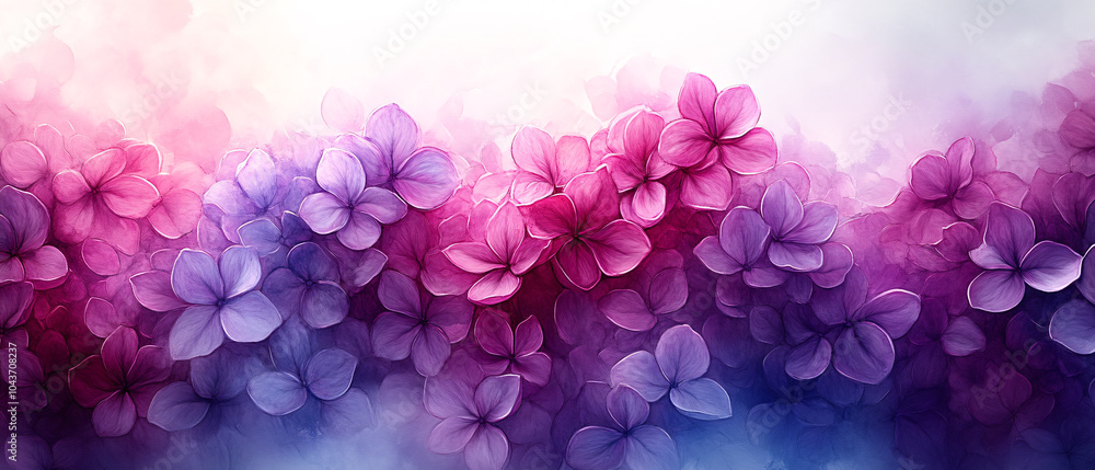 Watercolor Painting of Pink and Purple Flowers in a Romantic Floral Pattern, Watercolor Painting of Pink and Purple Flowers in a Romantic Flo Watercolor Painting of Pink and Purple Flowers in a Romantic Floral Pattern, Watercolor Painting of Pink and Purple Flowers in a Romantic Flo