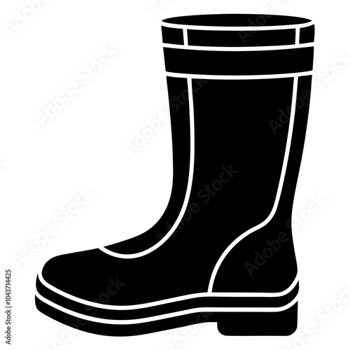 Rubber boot icon vector