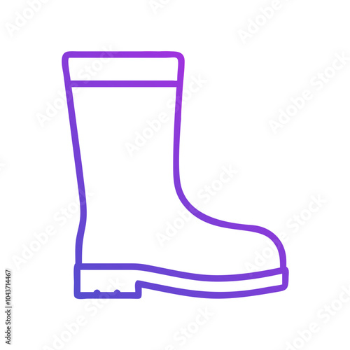 Rubber boot icon vector