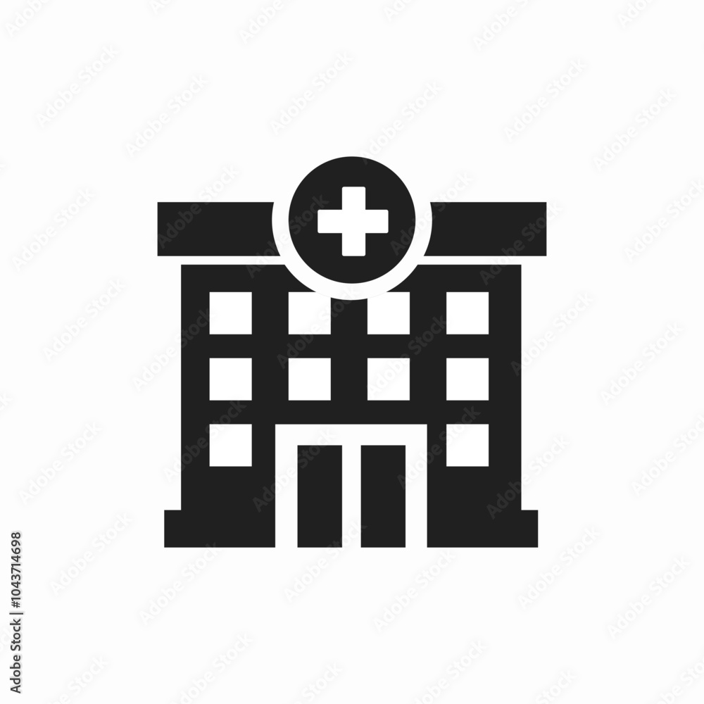 Fototapeta premium hospital building icon sign vector