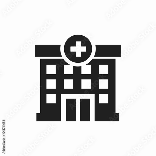 hospital building icon sign vector