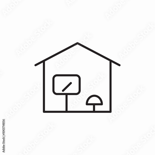 house detailed icon sign vector