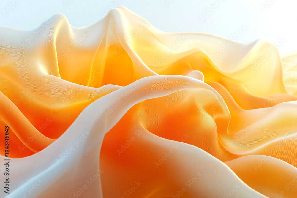 Obraz premium Abstract colorful wave line on light background, 3d render, background wallpaper design