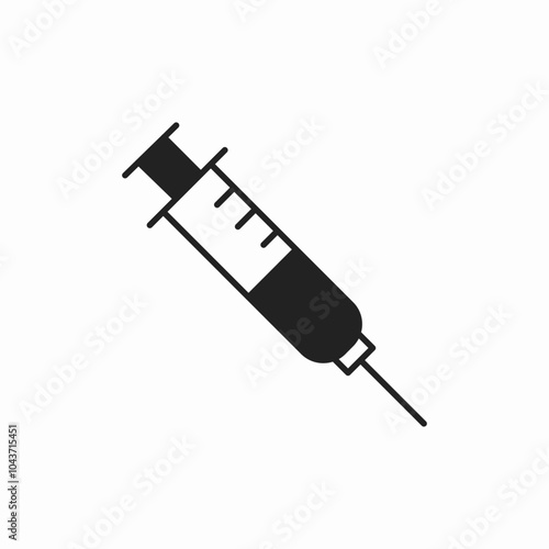 medical syringe icon sign vector