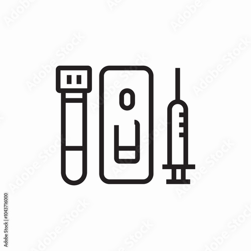 vaccine syringe icon sign vector