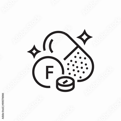 vitamin F icon sign vector