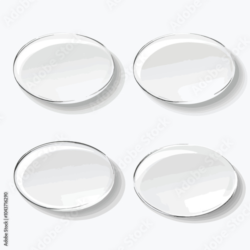 Elegant Set of Transparent Oval Shadows with Soft Edges