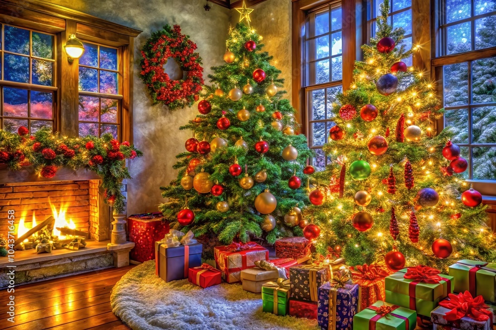 Obraz premium Vibrant Christmas Clipart and Pictures for Festive Celebrations and Holiday Decor