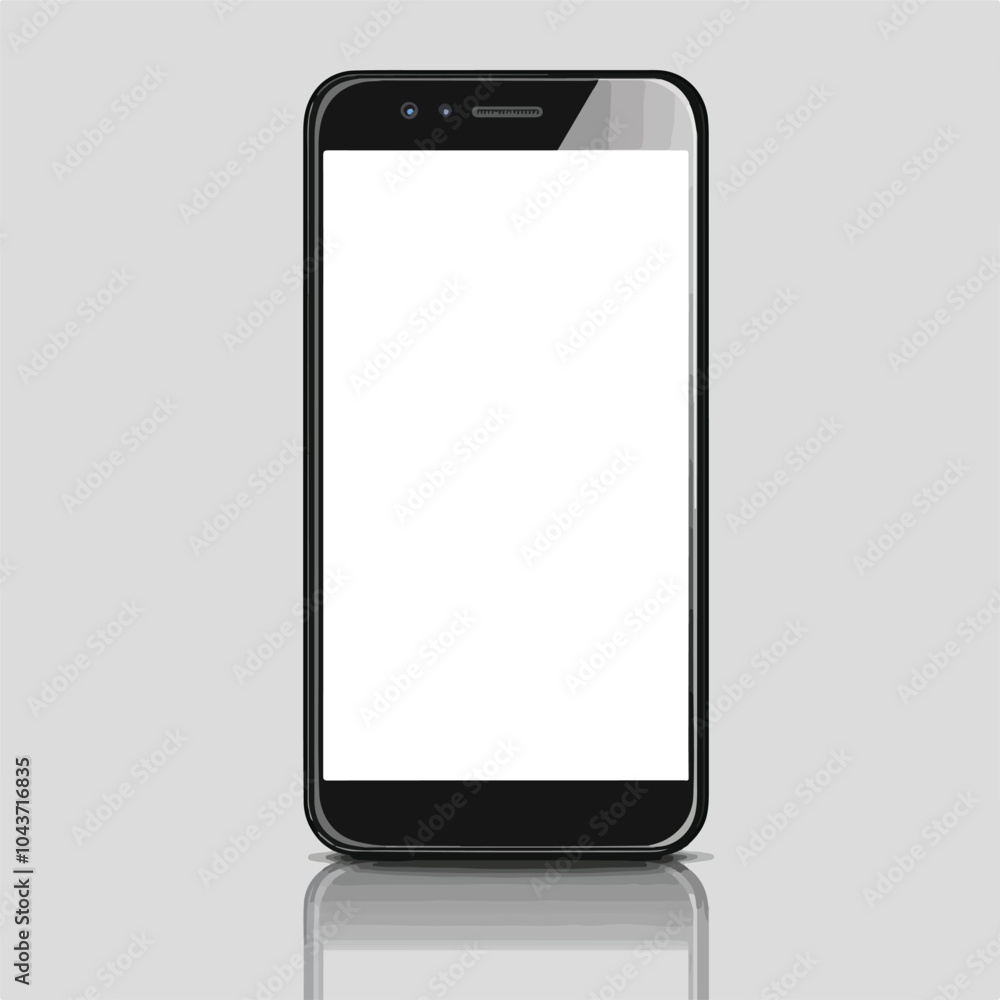 Professional Studio Shot of Smartphone with Blank White Screen Professional Studio Shot of Smartphone with Blank White Screen