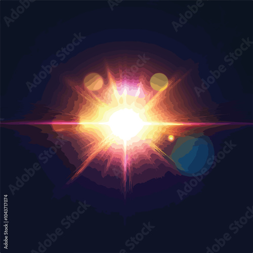 Sunlight Special Lens Flare Light Effect Vector