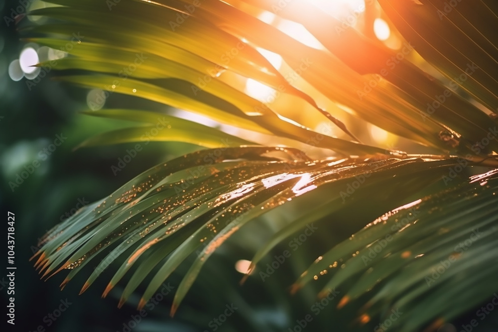 Fototapeta premium A tropical background for a beach bar International Day of the Tropics background design