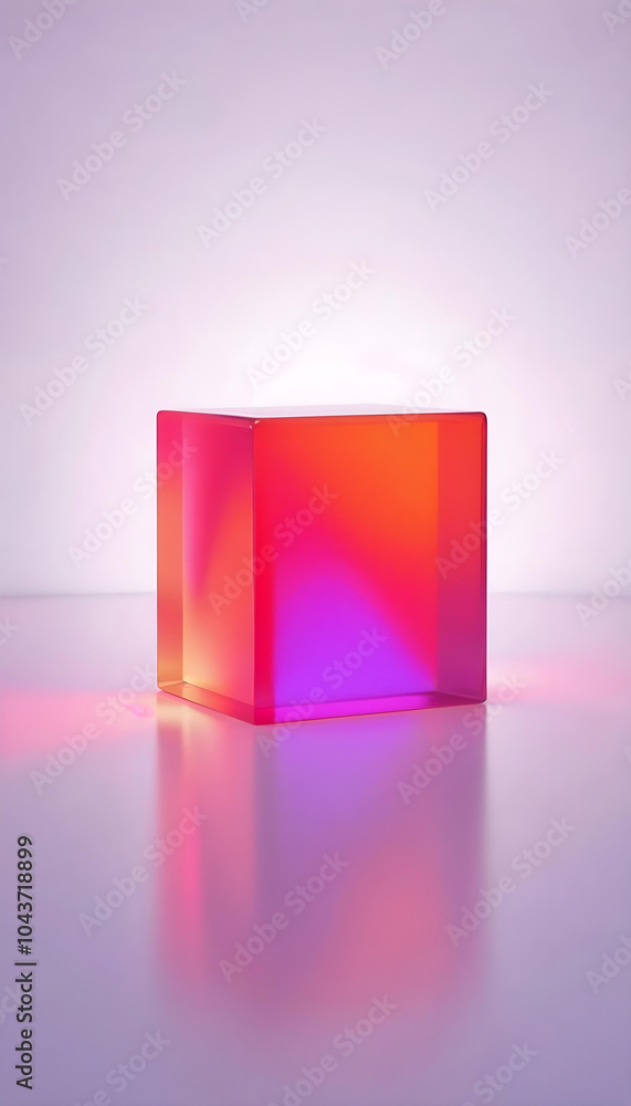 3D geometric cube in a minimalistic gradient background 3D geometric cube in a minimalistic gradient background