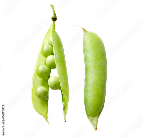 Fresh pea isolated on white background