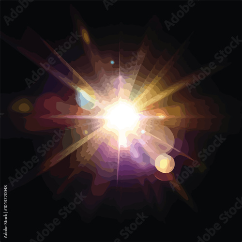 Professional Vector Sunlight Lens Flare Effect