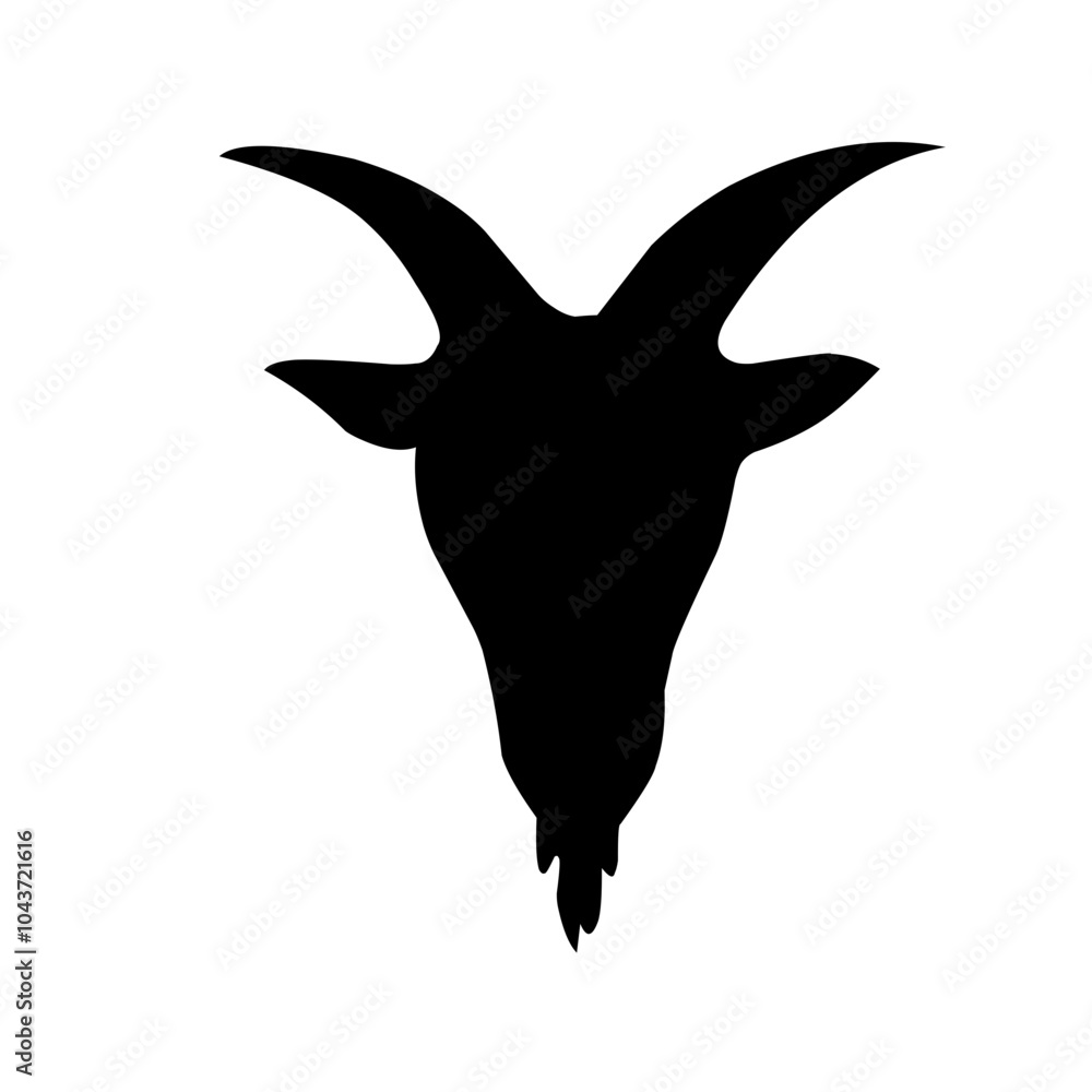 Best Goat Head Silhouette Vector Best Goat Head Silhouette Vector