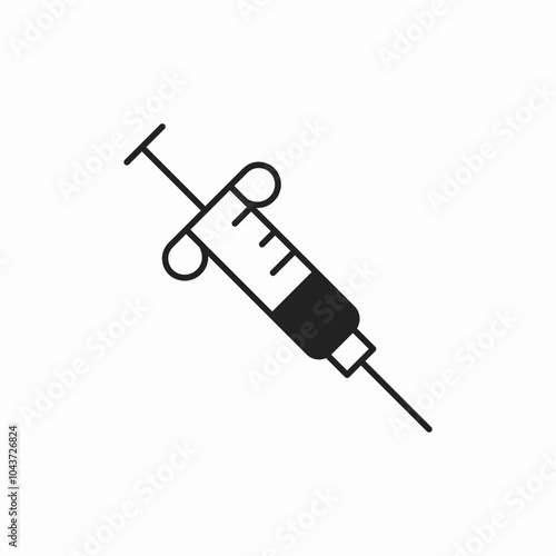 anesthesia syringe icon sign vector