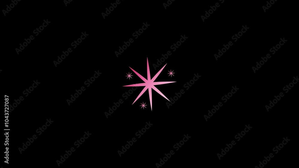 Twinkling stars, Sparkle animation 4K Video On Black Background. Fairy shining flashing magic twinkle stars starlight. Twinkling stars, Sparkle animation 4K Video On Black Background. Fairy shining flashing magic twinkle stars starlight.