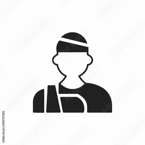 broken arm icon sign vector