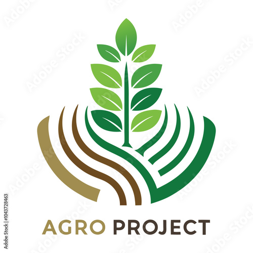 A Natural Agro Farm Project Logo Icon Illustration designed with sustainable tree, leaf icon