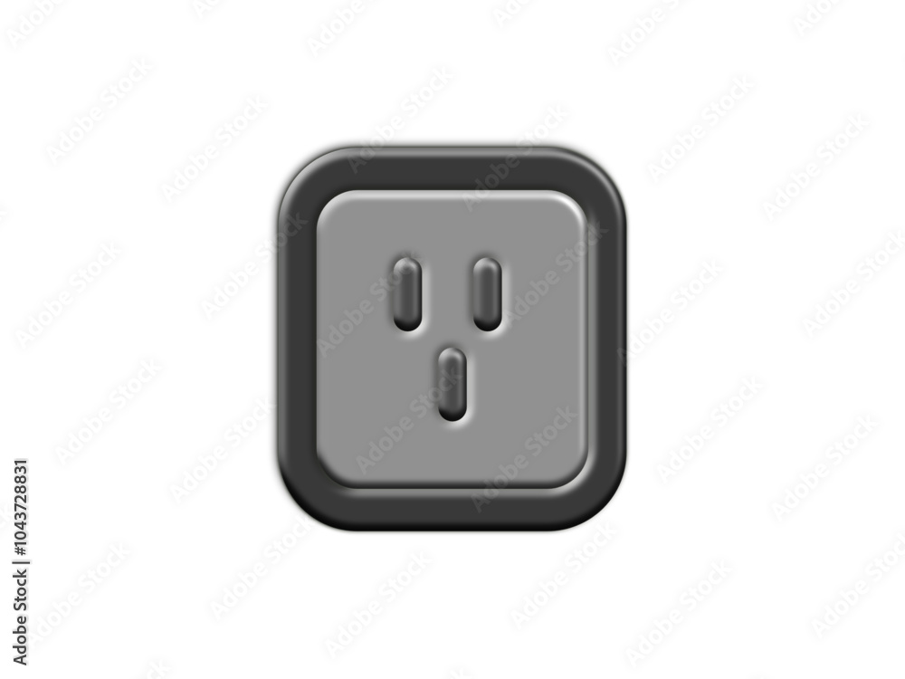 Realistic socket, isolated on white background Realistic socket, isolated on white background