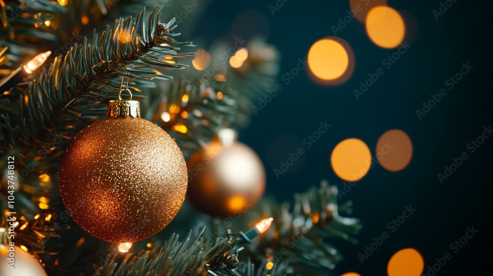 Close-up view of illuminated Christmas tree Close-up view of illuminated Christmas tree