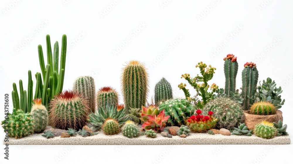 A vibrant collection of cacti in various shapes and colors is displayed beautifully. These unique desert plants bring life to any decor. Perfect for nature lovers. AI A vibrant collection of cacti in various shapes and colors is displayed beautifully. These unique desert plants bring life to any decor. Perfect for nature lovers. AI