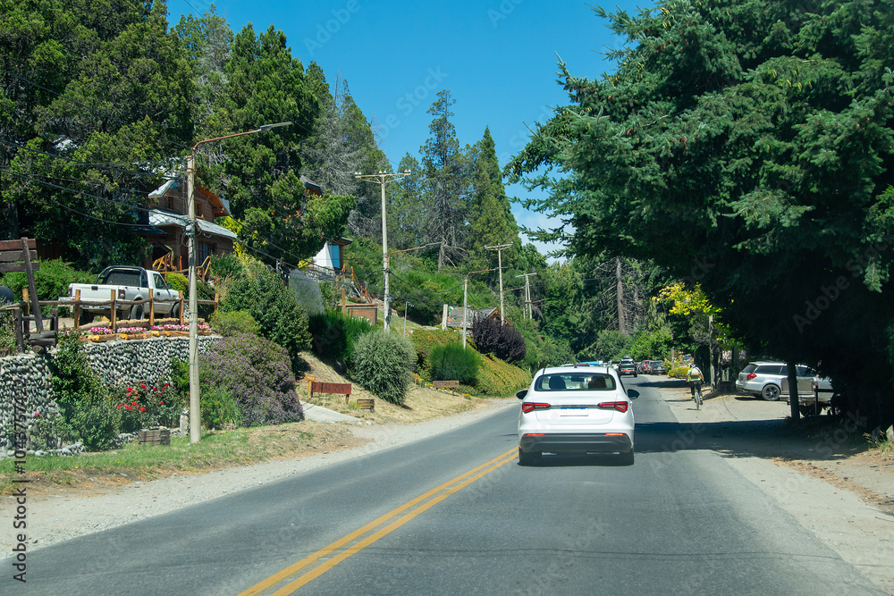 Exequiel bustillo highway, bariloche, argentina Exequiel bustillo highway, bariloche, argentina